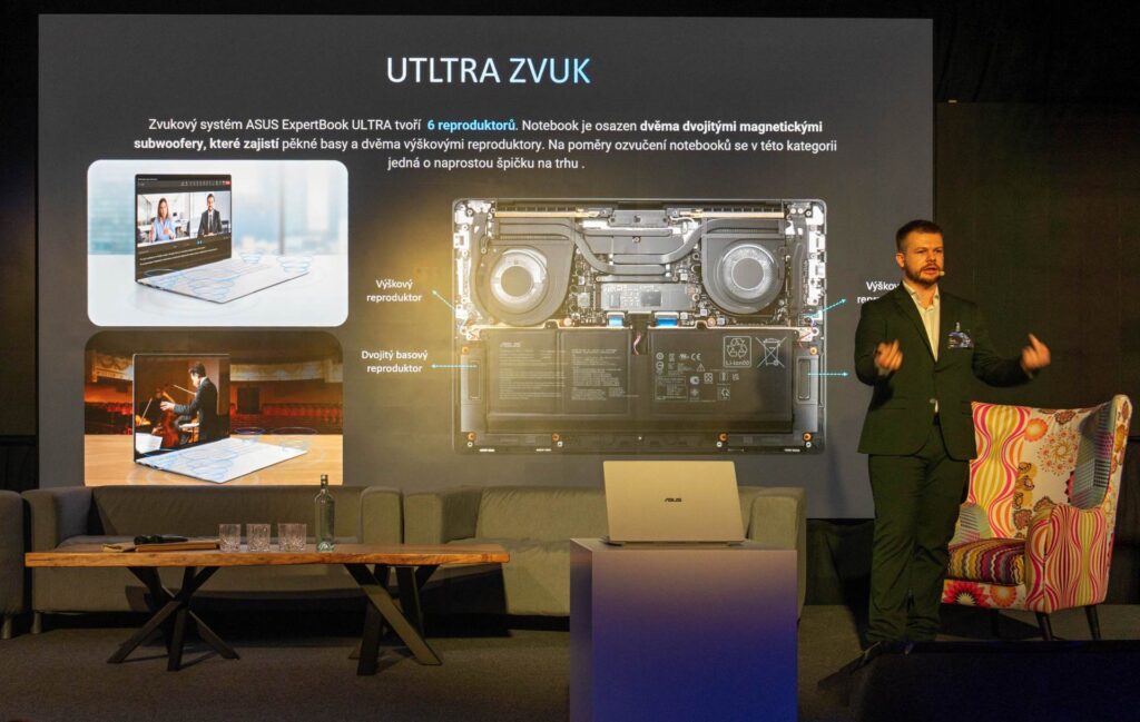 6 reproduktorov vo výbave ExpertBook zaistí kvalitnú zábavu