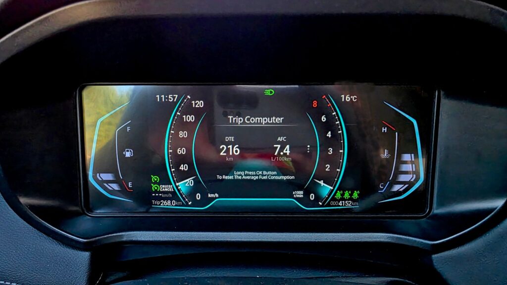 Palubný displej na EVO Cuatro