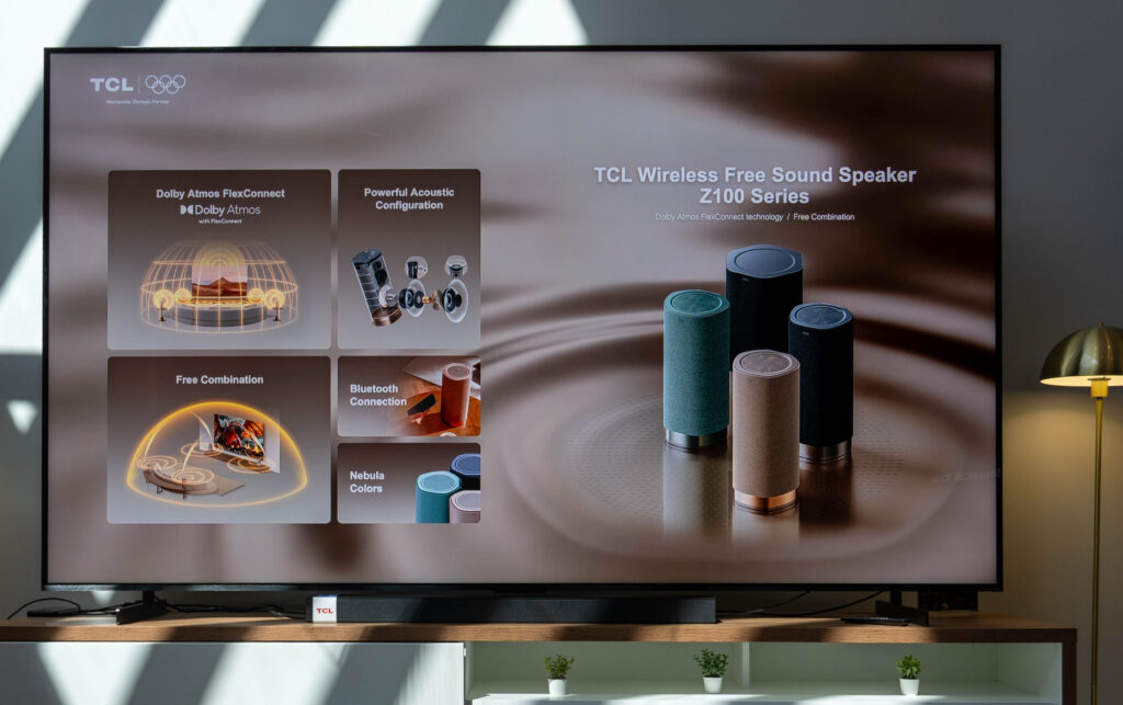 Ponuka reproduktorov Z100 od TCL s technológiou DolbyATMOS FlexConnect