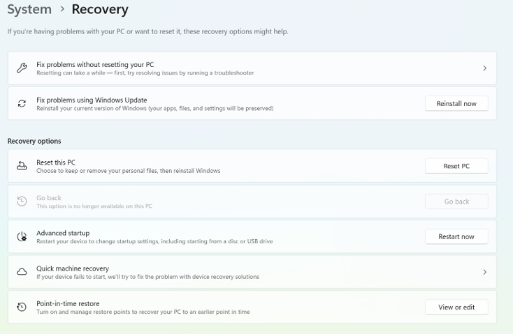 Windows 11 5Recovery-Settings-Page