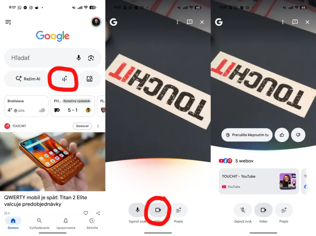 Vyhľadávanie Google Search Live už funguje aj na Slovensku