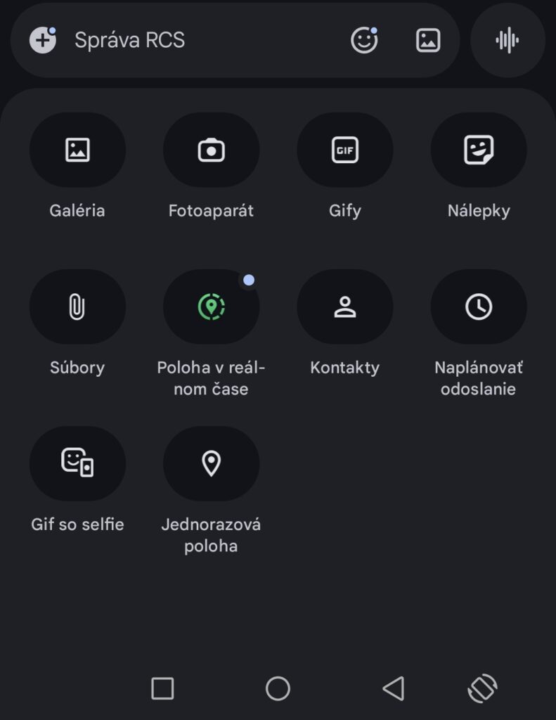 google spravy sms nastavenia