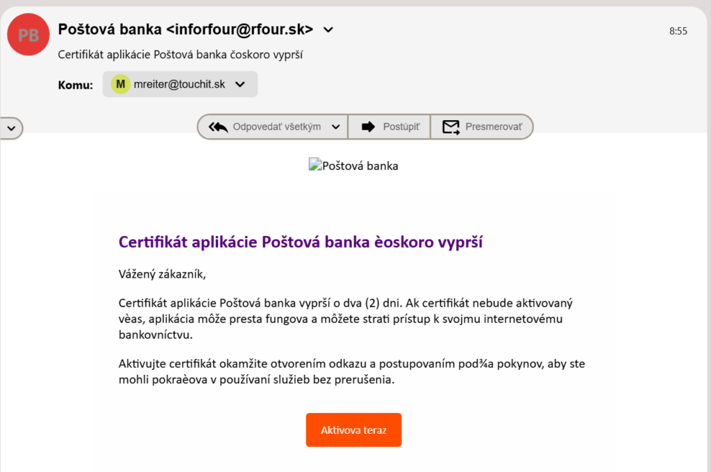 postova banka podvod