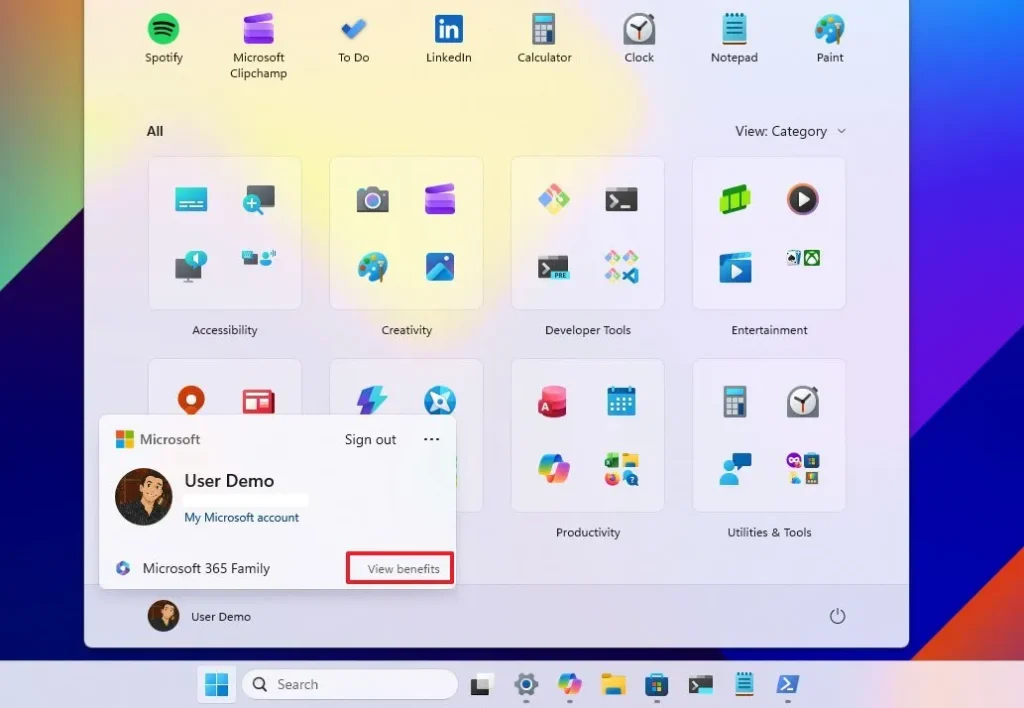 windows 11 marec 2026 start menu
