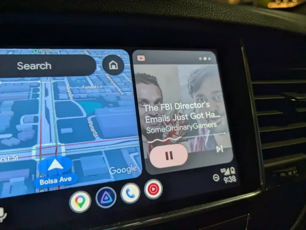 YouTube prehrávač v Android Auto