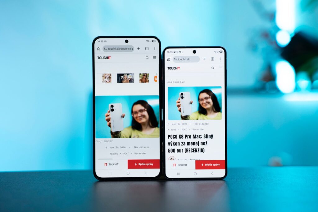 Galaxy A57 vľavo a Galaxy S26 vpravo