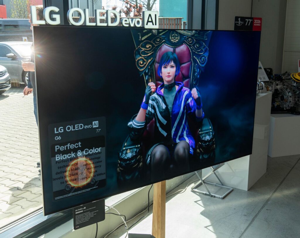Najnovší OLED evo G6 od LG si dobre poradí aj so silným slnečným žiarením