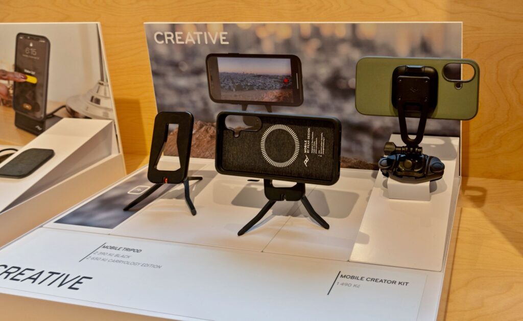 Príklady príslušenstva Peak Design pre mobilné telefóny