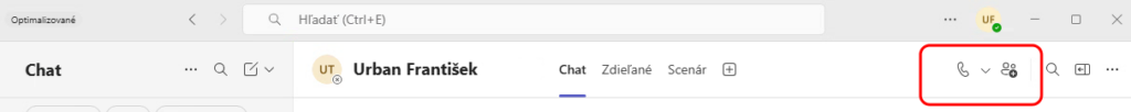Spustenie hovoru v programe Microsoft Teams