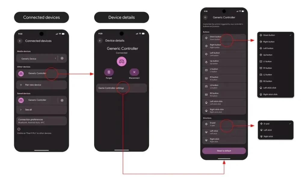 Nastavenie gamepadu v Androide 17