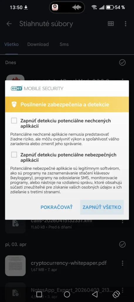 eset mobile security antutu hlasenie