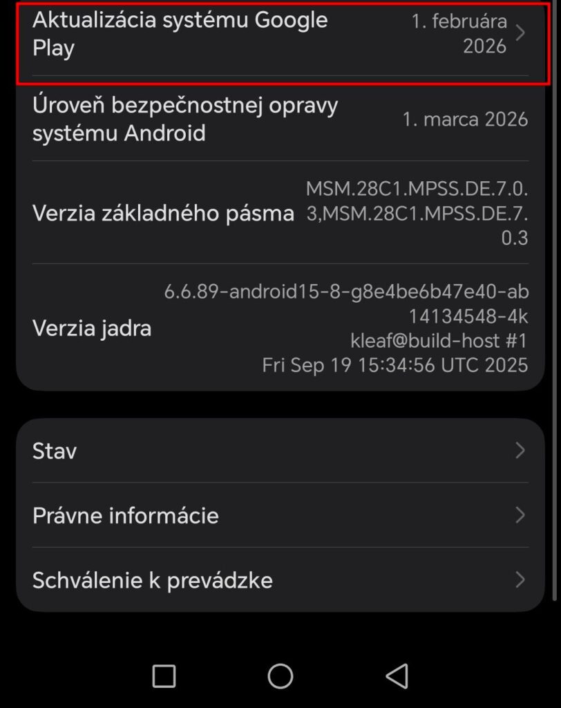 google play aktualizacia