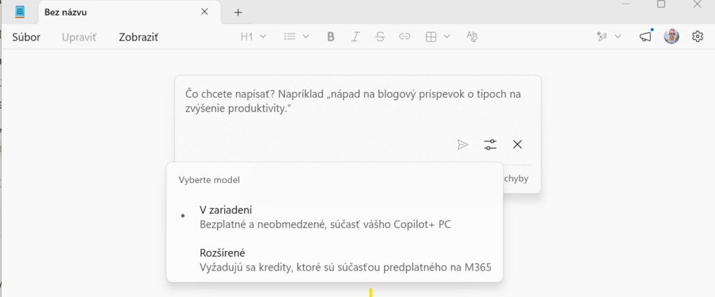 notepad poznamkovy blok AI