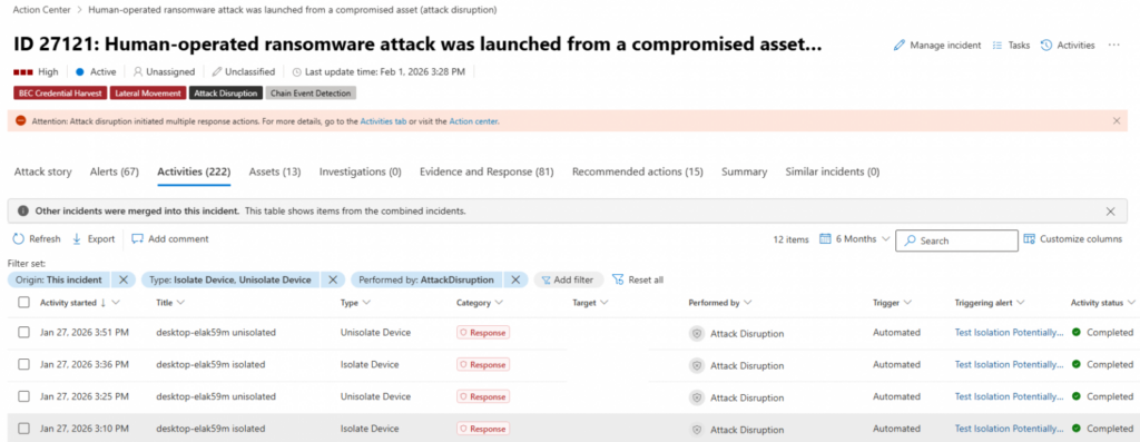 Microsoft defender Automatic-device-isolation