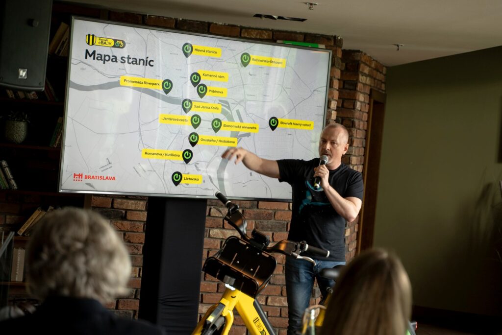 Mapa dokovacích staníc pre eBAjk
