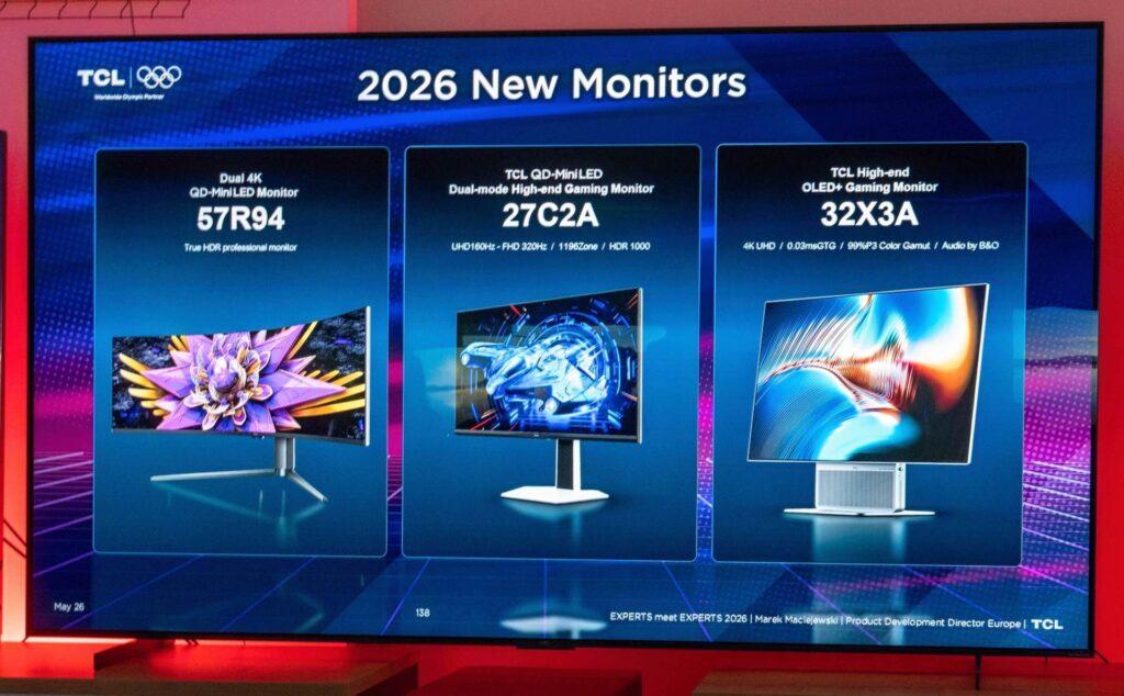 Nové monitory TCL