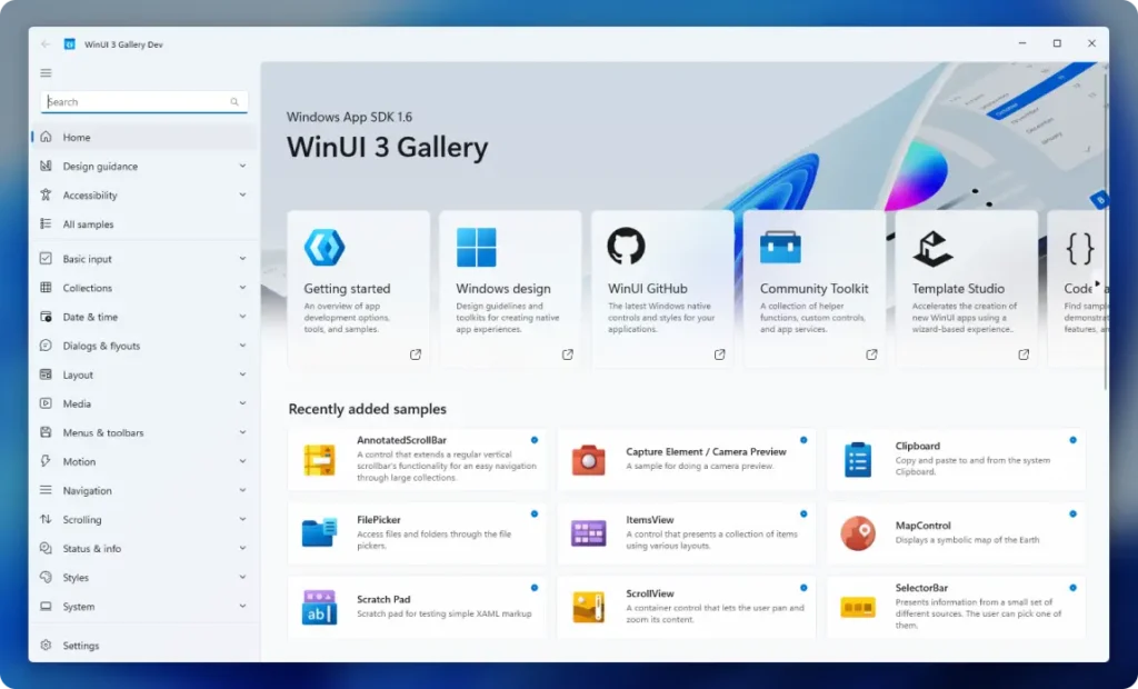 WinUI-Gallery