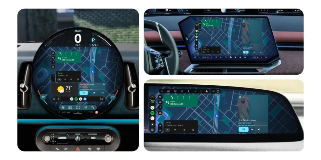 Android Auto na rôznych formátoch displeja