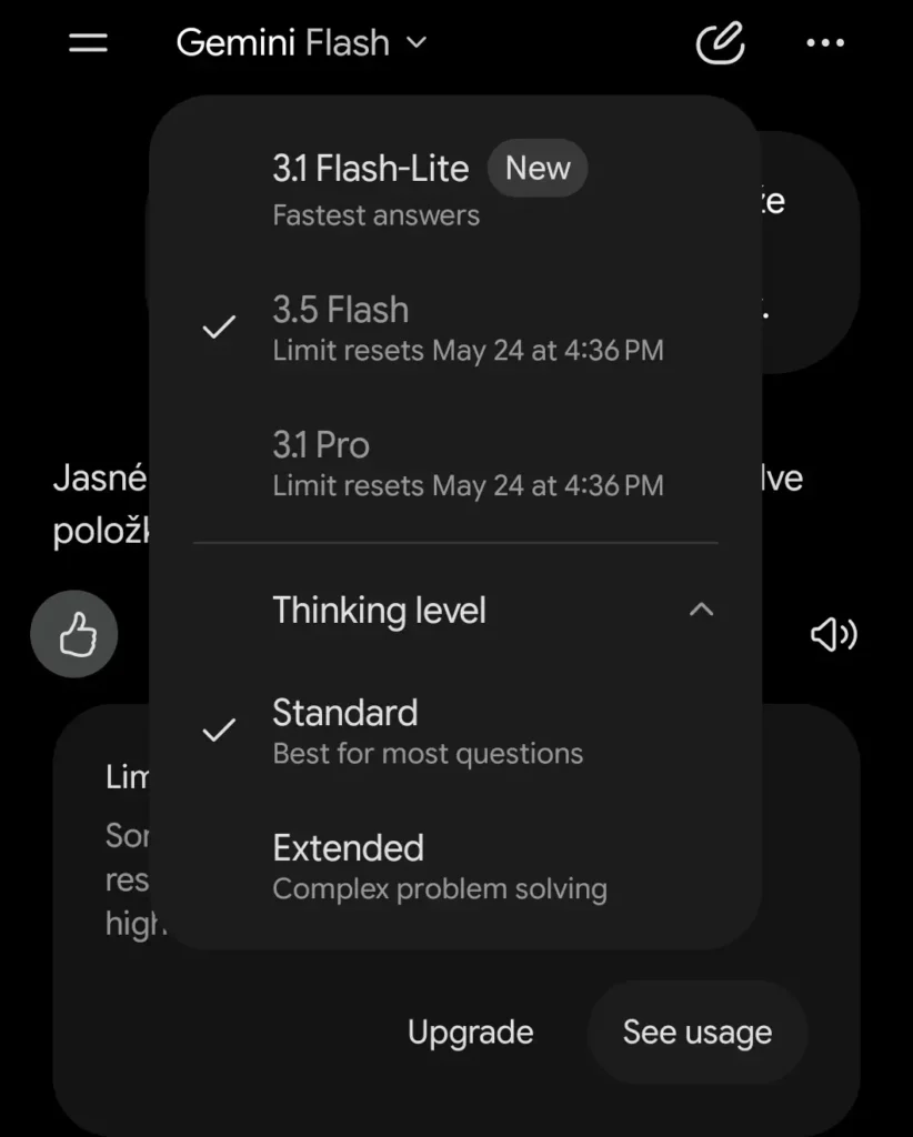 gemini AI limity