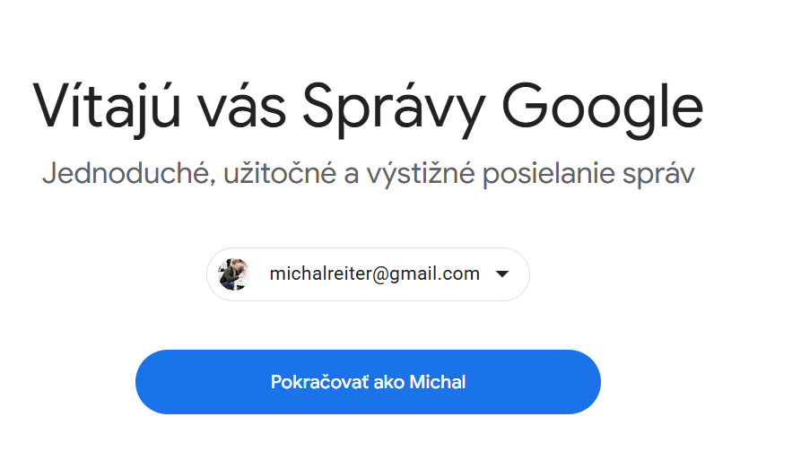 google spravy prepojenie