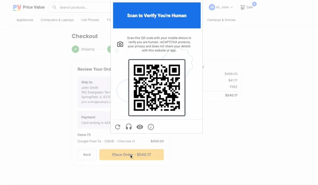 qr-recaptcha by google