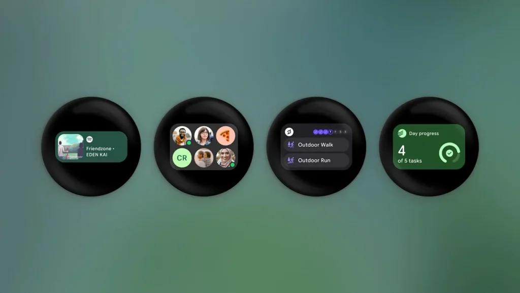 Nové widgety vo Wear OS 7