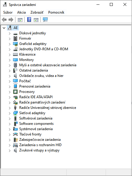 Správca zariadení operačného systému Windows