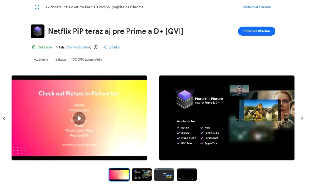 Netflix PiP podozrivy doplnok