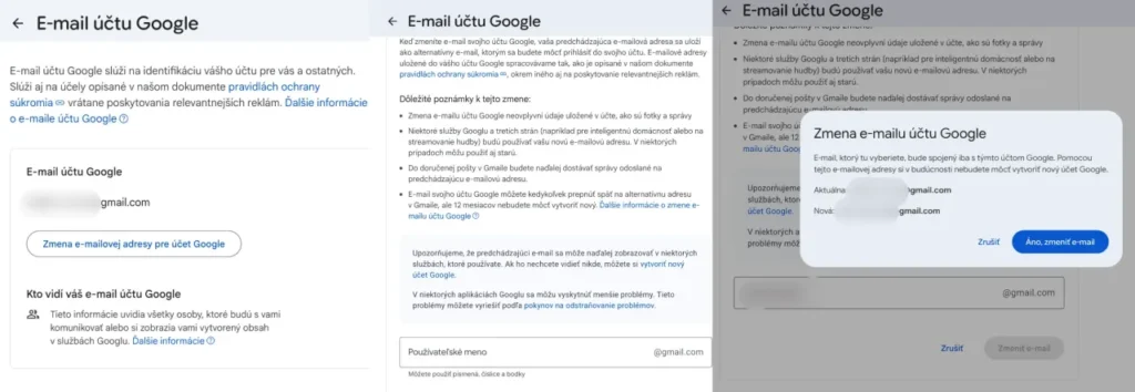 Zmena Gmail adresy v rámci jedného Google účtu je už konečne možná aj na Slovensku