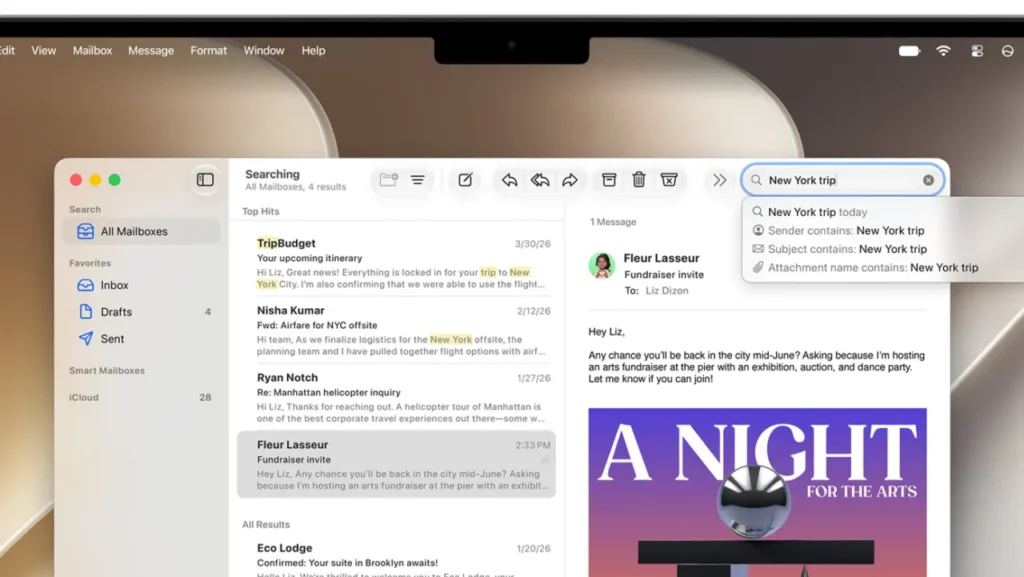 Apple sľubuje presnejšie vyhľadávanie e-mailov v aplikácii Mail