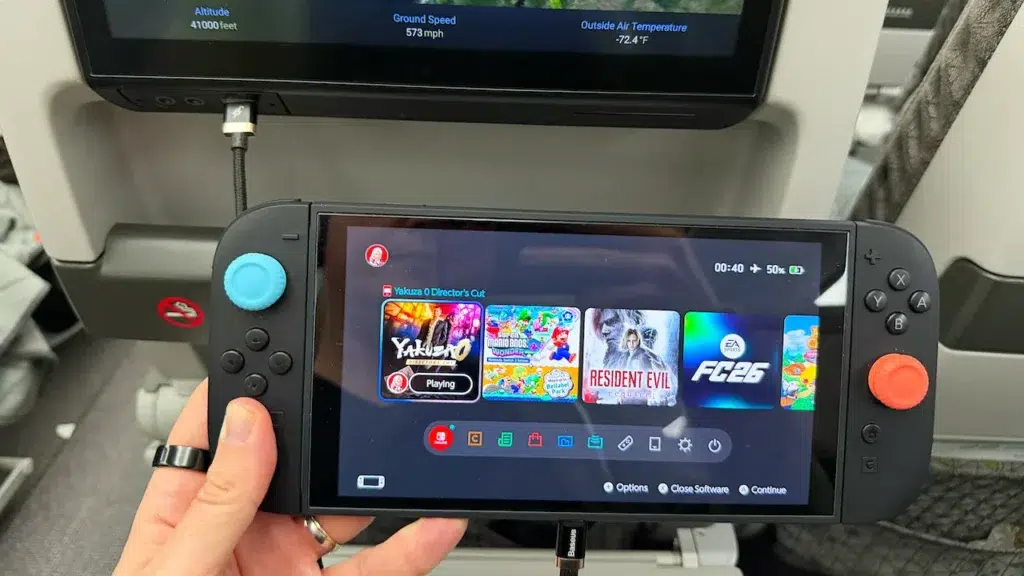 Nintendo Switch 2 v lietadle