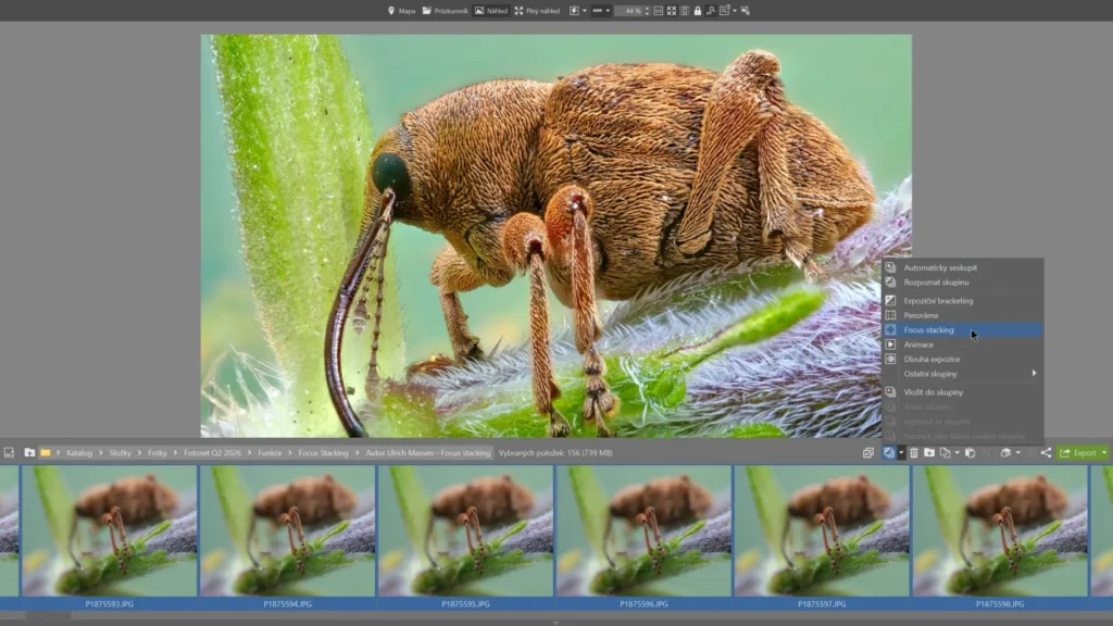 zoner leto 2026 Focus stacking