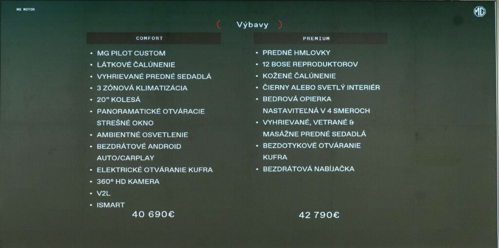 Rozdiely medzi výbavovými verziami