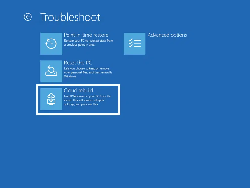 microsoft windows cloud-rebuild
