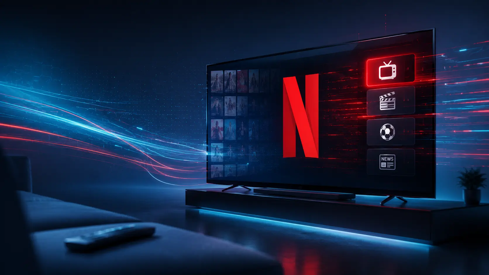 netflix tv ilustracia