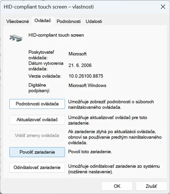 ovladace windows HUD