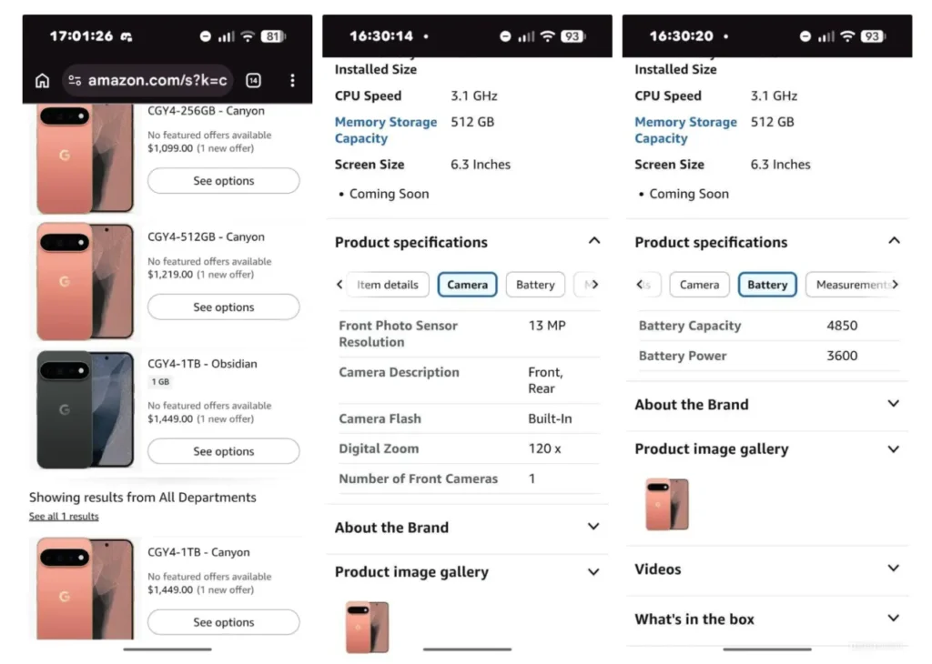 Pixel 11 Pro v ponuke obchodu Amazon