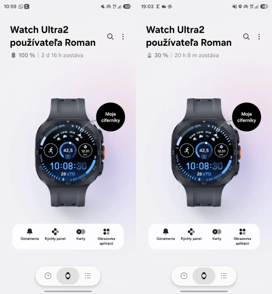 Výdrž batérie hodiniek Samsung Galaxy Watch Ultra2 so zapnutým always-on displejom