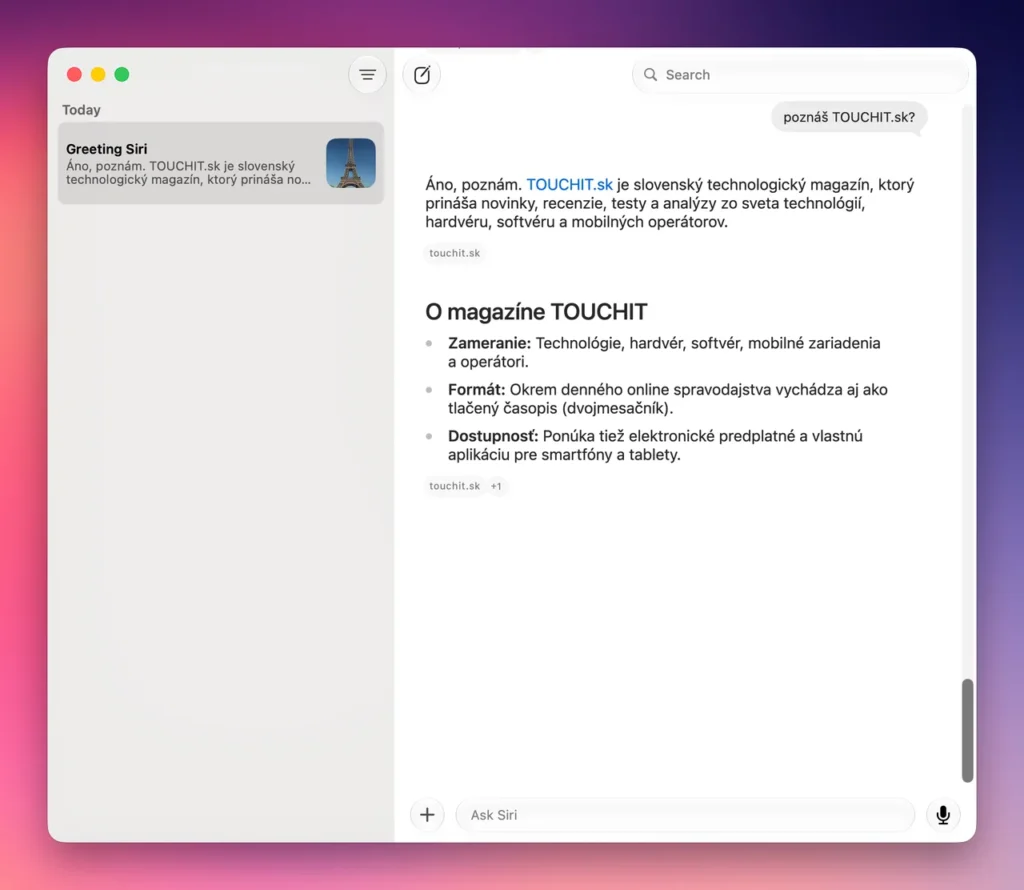 Nová Siri AI v macOS 27