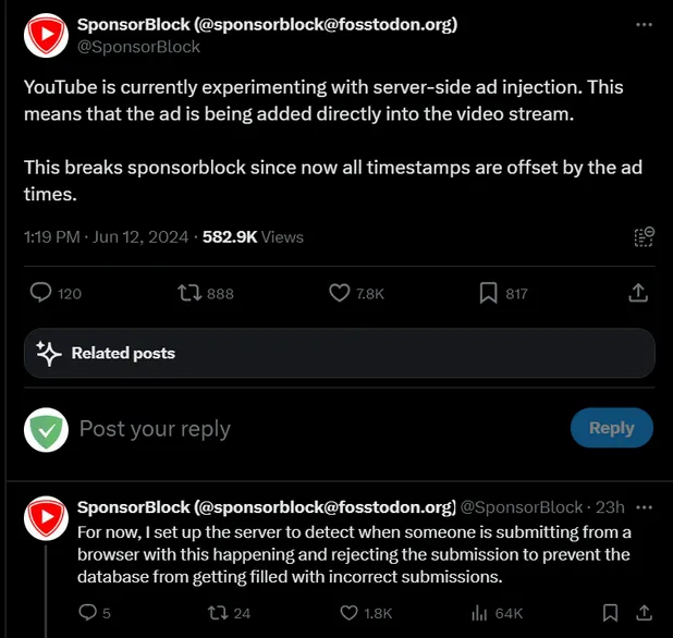 sponsorblock youtube