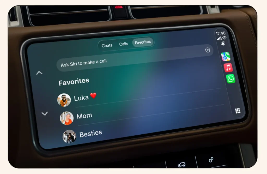 Vynovené rozhranie služby WhatsApp pre CarPlay