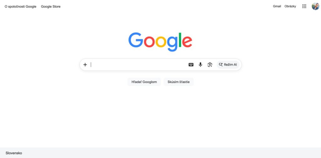 Bežné vyhľadávanie v Googli