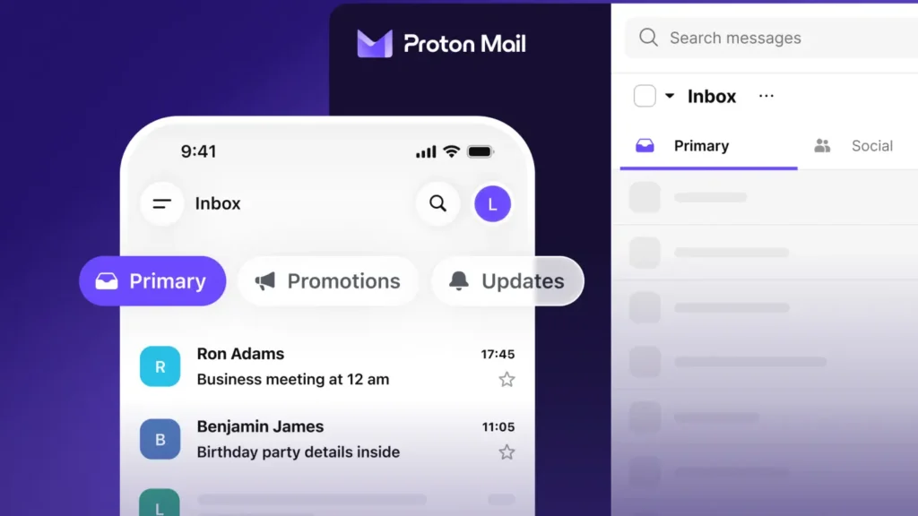 Proton Mail kategorie
