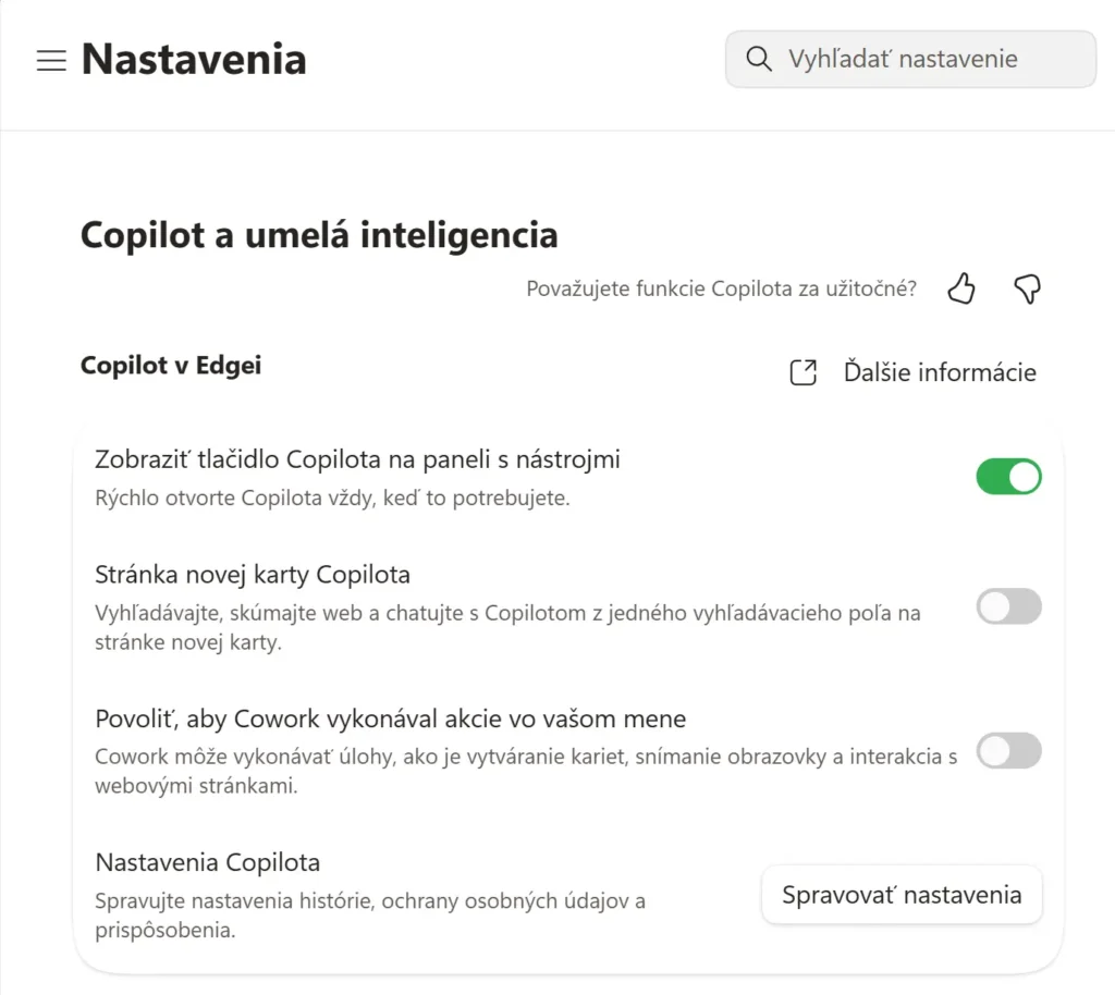 edge copilot AI funkcie
