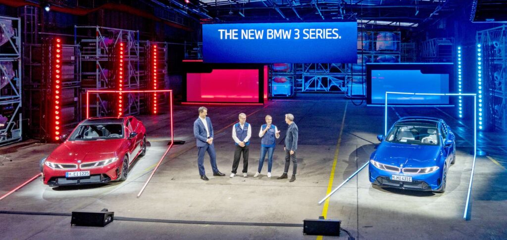 Vľavo BMW 3 so spaľovacím motorom a Mild hybrid technológiou