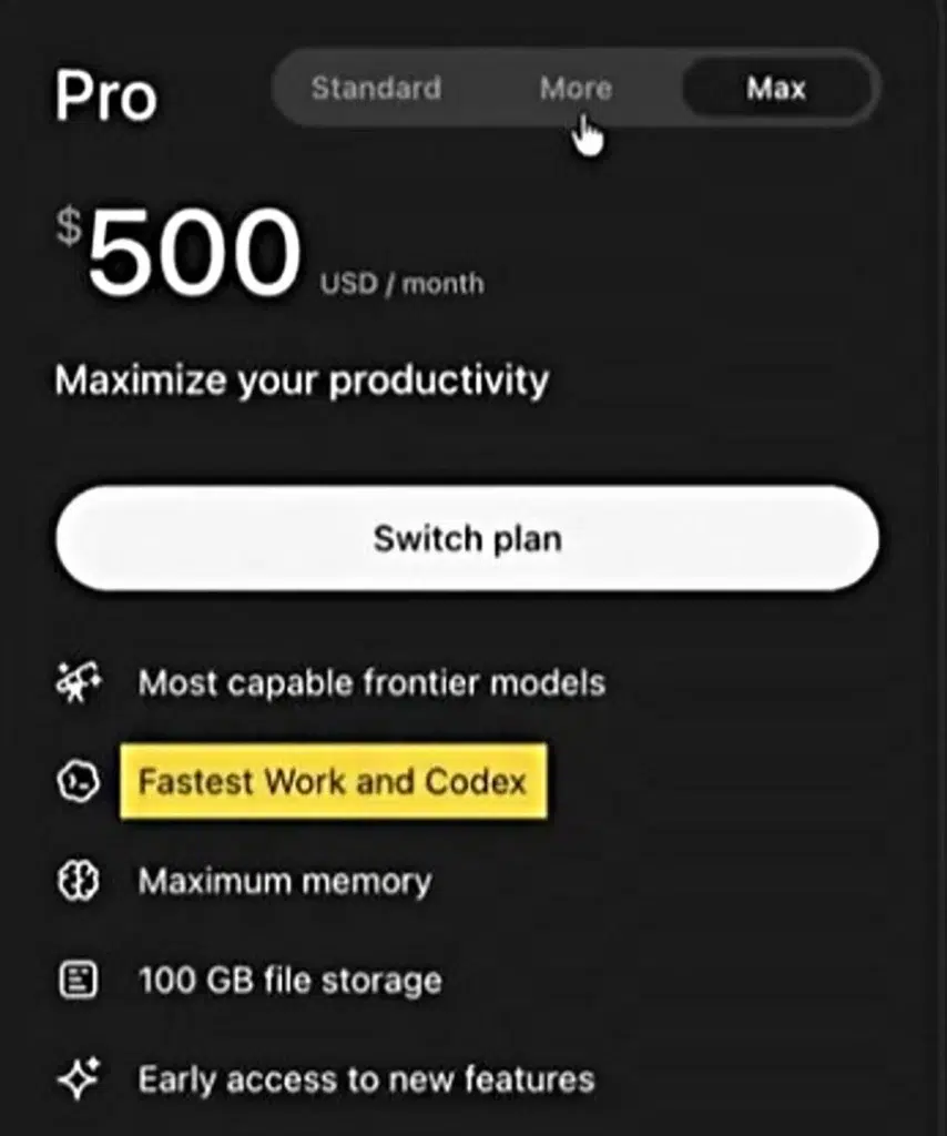 ChatGPT 500 usd