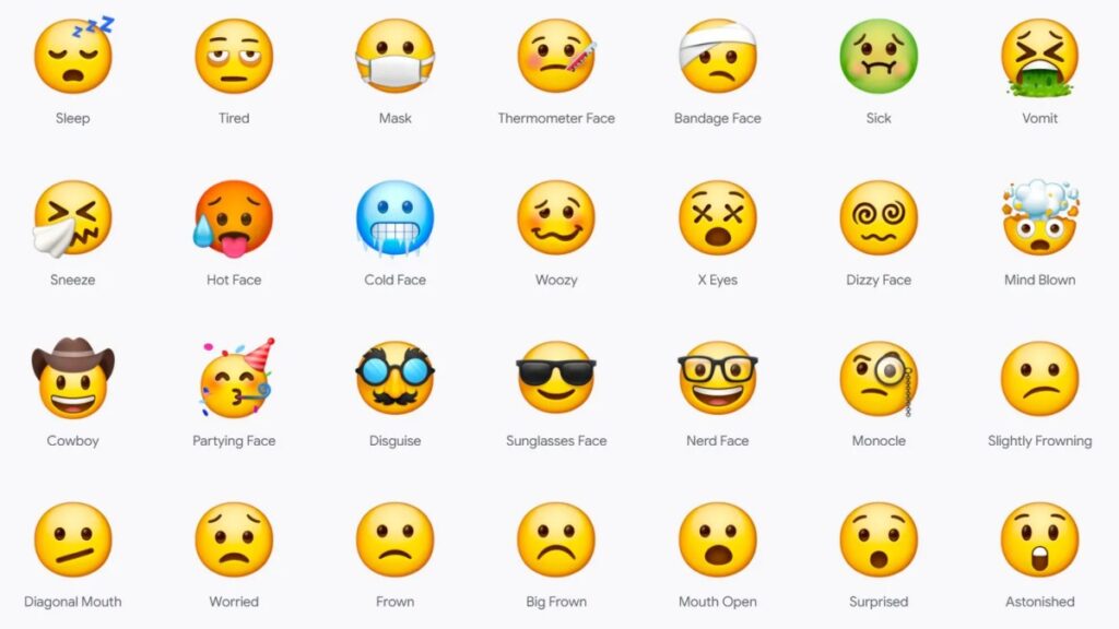 Noto 3D emoji v Androide 17