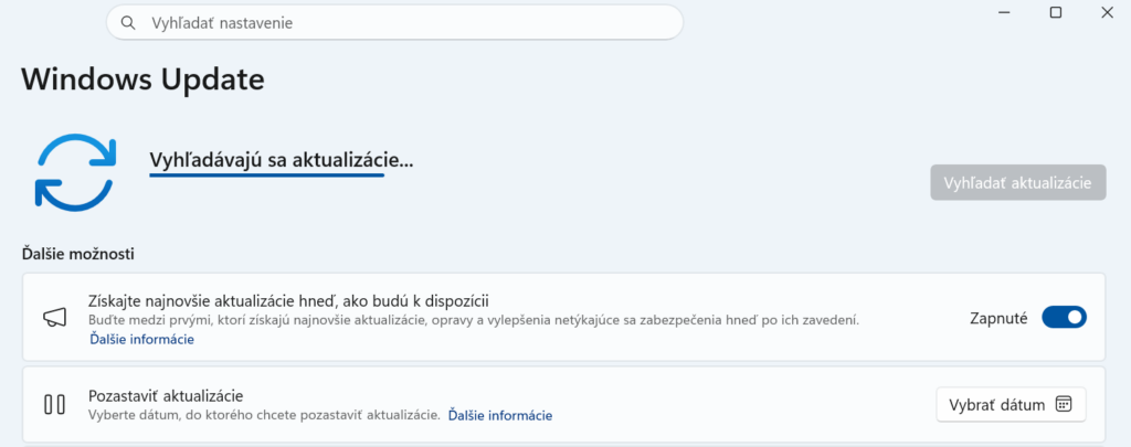 Windows 11 aktualizovanie