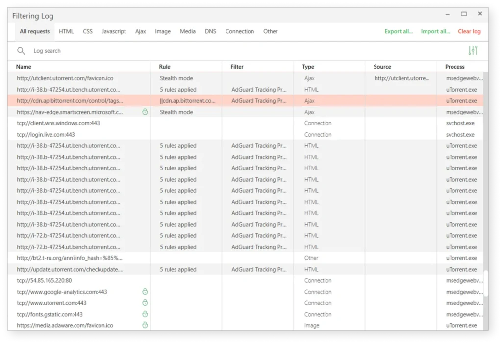 adguard filtering_log