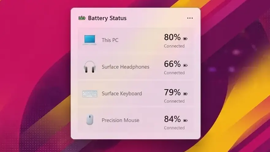 battery widget Windows 11